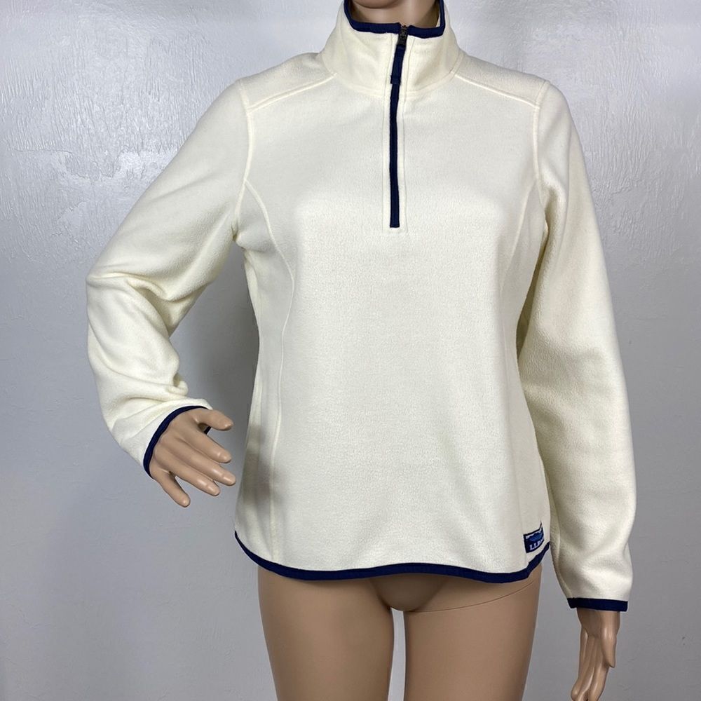 L.L. Bean Soft-Brushed Fitness Fleece Quarter-Zip Pullover Size SP